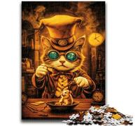 Puzzle 1000 pièces pour Adultes Chef Cat Family Fun pour est idéal comme Cadeau pour Toute la Famille à partir de 14 Ans 26x38cm