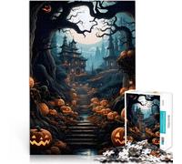 Puzzle 1000 pièces pour Adultes Chemin de citrouilles Jeu Familial Anti-Stress Défi Difficile Jeu de défi Unique 75x50cm