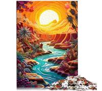 Puzzle 1000 pièces pour Adultes Chemin de la rivière vers Le Canyon Difficile 26 x 38 cm Cadeau d'anniversaire décoration Murale pour Les 14 Ans et Plus
