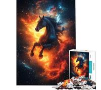 Puzzle 1000 pièces pour Adultes Cheval Cosmique dans Une nébuleuse Défi éducatif Décoration Murale Jouet Anti-Stress À partir de 14 Ans (38x52cm)