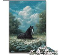 Puzzle 1000 pièces pour Adultes Cheval, Jouet éducatif et décompressant, idéal comme Cadeau pour Toute la Famille (Taille 26x38cm)