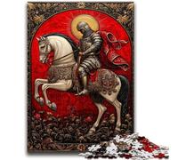 Puzzle 1000 pièces pour Adultes Chevaliers médiévaux Puzzle 1000 pièces, Jeux éducatifs, décoration d'intérieur, Cadeau d'anniversaire, Art Mural (50x75cm)