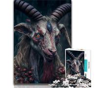 Puzzle 1000 pièces pour Adultes Chèvre Diable Puzzle 1000 pièces activité Amusante pour la Maison Jouets pour Les Jours de Pluie Cadeaux d'anniversaire 75x50cm