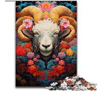 Puzzle 1000 pièces pour Adultes, Chèvres colorées, en Carton, Jeu de réflexion pour Adolescents, pour Les fêtes, 1000 pièces(26x38cm)