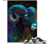 Puzzle 1000 pièces pour Adultes Chèvres en Bois, Casse-tête Stimulant à Faire soi-même, Jeu Familial idéal ou Cadeau décoratif(1000 pièces, 50x75cm)