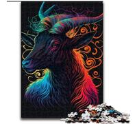 Puzzle 1000 pièces pour Adultes Chèvres en Carton, Design Complexe pour Adolescents, décoration DIY et Divertissement Stimulant pour Le Cerveau 1000 pièces(26x38cm)