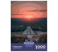 Puzzle 1000 Pièces pour Adultes Chichén Itzá Meksiko Puzzle Adulte - Jeux Relaxants - Course De Vitesse Manuelle - Cadeau d'anniversaire Unique 52x38cm/1000pcs