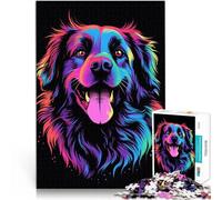 Puzzle 1000 pièces pour Adultes Chien Animal Néon Animal de Compagnie Ami Casse-tête pour Collection d'artistes, Beaux-Arts 75x50cm