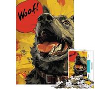 Puzzle 1000 pièces pour Adultes Chien avec Bulle de Dialogue Jeu de Puzzle Relaxant Décoration Murale Cadeau Unique pour Anniversaire et Noël (Dimensions 38x26cm)