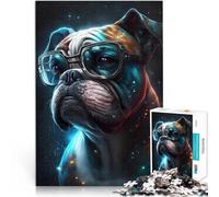 Puzzle 1000 pièces pour Adultes Chien Boxer Fait de Papier，pour Les 14 Ans et Plus Staycation Tuer Le Temps Décoration Murale Cadeaux Uniques pour Anniversaire et Noël。Taille：26x38cm
