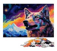 Puzzle 1000 pièces pour Adultes Chien coloré Puzzle Difficile Une œuvre d'art pour Les Adolescents de 14 Ans et Plus 1000 pièces (38 x 26 cm)