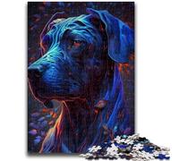 Puzzle 1000 pièces pour Adultes, Chien Dogue Allemand, Anti-Stress, défi Difficile, Convient pour la décoration de Bureau, 26x38cm