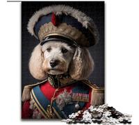 Puzzle 1000 pièces pour Adultes Chien en Uniforme Militaire Puzzle Art DIY Stimulant pour Les passionnés, Cadeau Parfait pour la détente (Taille : 26x38cm)