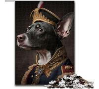 Puzzle 1000 pièces pour Adultes, Chien en Uniforme Militaire, Puzzle en Bois, pour Anniversaire, Vacances, Noël, Halloween, Cadeau 1000 pièces(50x75cm)