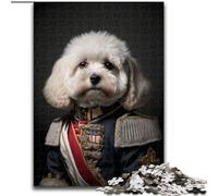 Puzzle 1000 pièces pour Adultes Chien en Uniforme Militaire Puzzle Jeu de décoration DIY Stimulant, Jouet interactif Familial (Taille : 50x75cm)