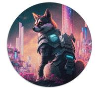 Puzzle 1000 pièces pour Adultes, Chien mécanique, Rond, Jouet éducatif, intellectuel, décompressant, Amusant, Jeu Familial (67,5 x 67,5 cm)