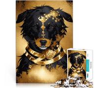 Puzzle 1000 pièces pour Adultes Chien Noir Abstrait Séjour Anti-Stress pour Tuer Le Temps Car C'est Un pour Toute la Famille 38x26cm