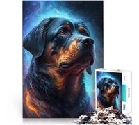 Puzzle 1000 pièces pour Adultes Chien Rottweiler Jouet éducatif intellectuel décompressant Cadeaux pour Les Amis et la Famille 52x38cm