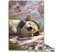 Puzzle 1000 pièces pour Adultes, Chien Shiba Inu, 1000 pièces pour Adolescents, Jeux d'activités familiales stimulants, Jouet de Bricolage pour décoration Murale de la Maison (75x50cm)
