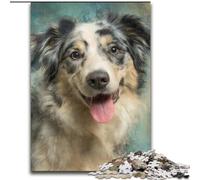 Puzzle 1000 pièces pour Adultes Chien Souriant, Jouet éducatif idéal comme Cadeau pour Toute la Famille à partir de 14 Ans (Taille 50x75cm)