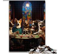 Puzzle 1000 pièces pour Adultes, Chiens Jouant au Poker, activité familiale Amusante, défi cérébral, pour Adolescent (Taille : 50x75cm)