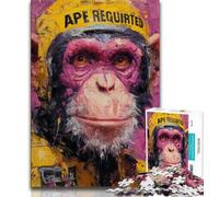 Puzzle 1000 pièces pour Adultes chimpanzé Adolescent Jouet éducatif Anti-Stress Superbes Cadeaux et Jouets 75x50cm