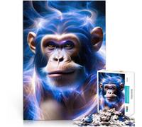 Puzzle 1000 pièces pour Adultes Chimpanzé Mystique pour Le Jeu éducatif Challenge Toy Décoration Murale, Cadeaux Uniques pour Anniversaire et Noël 26x38cm