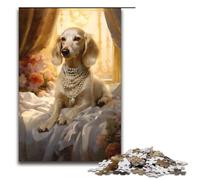 Puzzle 1000 pièces pour Adultes Chiot choyé Jeu Pratique décoration d'intérieur Unique et Cadeaux 75 x 50 cm