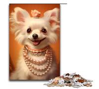 Puzzle 1000 pièces pour Adultes Chiot choyé Jouets à Faire soi même Superbes Cadeaux de Noël pour Adolescents de 14 Ans 75 x 50 cm