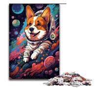Puzzle 1000 pièces pour Adultes Chiot en Combinaison Spatiale Puzzle Pratique Jeu 75x50cm