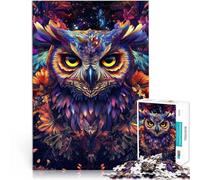 Puzzle 1000 pièces pour Adultes Chouette sous la Lune Jouets de Divertissement Familial Car C'est Un pour Toute la Famille 52x38cm
