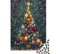 Puzzle 1000 Pièces pour Adultes Christmas Tree Mosaic Art Puzzles pour Adultes Améliorent La Mémoire Un Défi À Relever Cadeaux Uniques pour Un Anniversaire Ou Noël 38x26cm/1000pcs