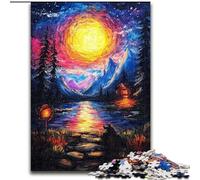 Puzzle 1000 pièces pour Adultes Ciel Nocturne Puzzles impossibles pour Adultes Casse-tête à Faire soi-même Stimulant pour Adolescents (Taille 26x38cm)