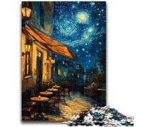 Puzzle 1000 pièces pour Adultes, Ciel Nocturne, Rue, Aide Le Cerveau à exercer, Jouets addictifs pour cultiver la Patience, Convient aux Couples, 26x38cm