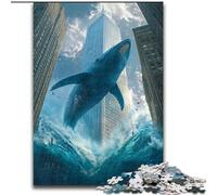 Puzzle 1000 pièces pour Adultes City Shark, adapté aux Enfants de 14 Ans et Plus, Jeu éducatif pour Anniversaire et Noël (Taille 26x38cm)
