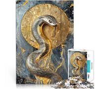 Puzzle 1000 pièces pour Adultes Cobra radieux du Sunburst Réduction du Stress intéressante Cadeaux pour Les Amis et la Famille 38x26cm