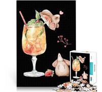 Puzzle 1000 pièces pour Adultes Cocktail de Souris Mignonnes et de démangeaisons Tropicales Casse-tête pour Bon Cadeau 38x26cm