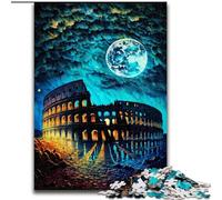 Puzzle 1000 pièces pour Adultes Colisée de Rome en Bois, idéal pour décorer ou Offrir en Cadeau d'anniversaire. Jeu de réflexion pour Adolescents, idéal pour Les fêtes.