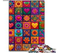 Puzzle 1000 pièces pour Adultes, Collage de Fleurs Mandalas, activité à Domicile pour Les Vacances, Les Anniversaires et Les soirées de Jeux en Famille, 50x75cm