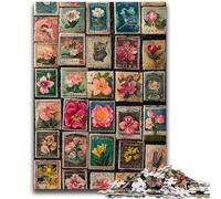 Puzzle 1000 pièces pour Adultes, Collage de Plantes et de Fleurs, Anti-Stress, défi Difficile, adapté à la décoration de Bureau, 50x75cm
