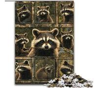 Puzzle 1000 pièces pour Adultes, Collage de ratons laveurs, Jouet éducatif et intellectuel, Cadeaux du Père Noël Secret, 50x75cm