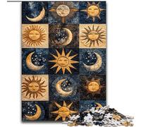 Puzzle 1000 pièces pour Adultes, Collage Soleil et Lune, en Carton, idéal pour se détendre et se Mettre au défi, décoration d'intérieur colorée, pour Les Amis, Taille 38x26cm