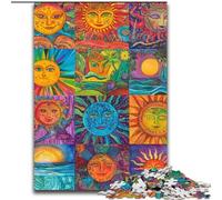Puzzle 1000 pièces pour Adultes, Collage Soleil Souriant, Jeu d'activités familiales en Bois pour Adolescents, Casse-tête Stimulant (Taille 50x75cm)