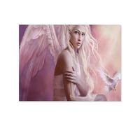 Puzzle 1000 Pièces pour Adultes，Colombe de la Paix et Ange féminin，Jouets pour Enfants Décoration De La Maison Cadeaux d'art（38x26cm）-M85