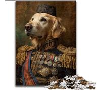 Puzzle 1000 pièces pour Adultes Colonel Golden Retriever Un Casse-tête Stimulant pour Les Adolescents, Une soirée de Jeux en Famille Amusante 50x75cm