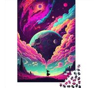 Puzzle 1000 Pièces pour Adultes, Coloré, Cosmos, Galaxie, Puzzle Créatif en Papier Rectangulaire, Amis et Famille, 1000 Pièces (38x26cm)