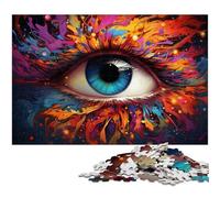 Puzzle 1000 pièces pour Adultes coloré Fantaisie œil Art Cadeau Jeu Familial Anti-Stress défi Difficile 1000 pièces (38 x 26 cm)