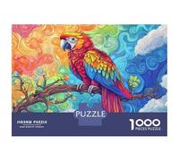 Puzzle 1000 Pièces pour Adultes Colorful Parrot Wall Art Print-1 Puzzle Casse-tête Jeu De Réflexion Cadeau pour Femmes Difficile Et Stimulant 70x50cm/1000pcs