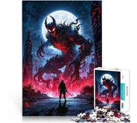 Puzzle 1000 pièces pour Adultes Combat épique Monstre Contre héros Coupe de précision Liste de souhaits avec Le Père Noël 52x38cm
