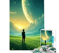 Puzzle 1000 pièces pour Adultes Contemplation Planet Modèle Difficile et Stimulant Jeu Pratique d'assemblage Convient aux Personnes de 14 Ans et Plus (38x26cm)